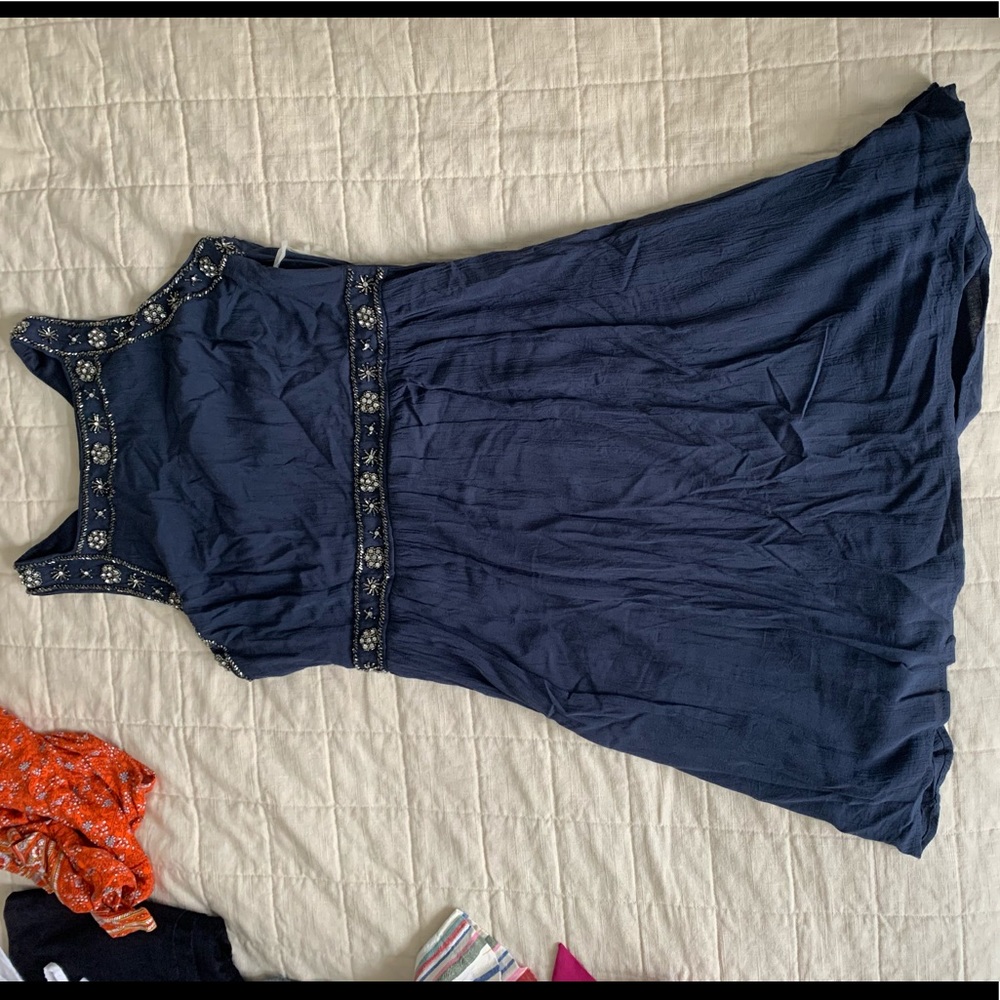Navy rhinestone dress size Large, from Francescas